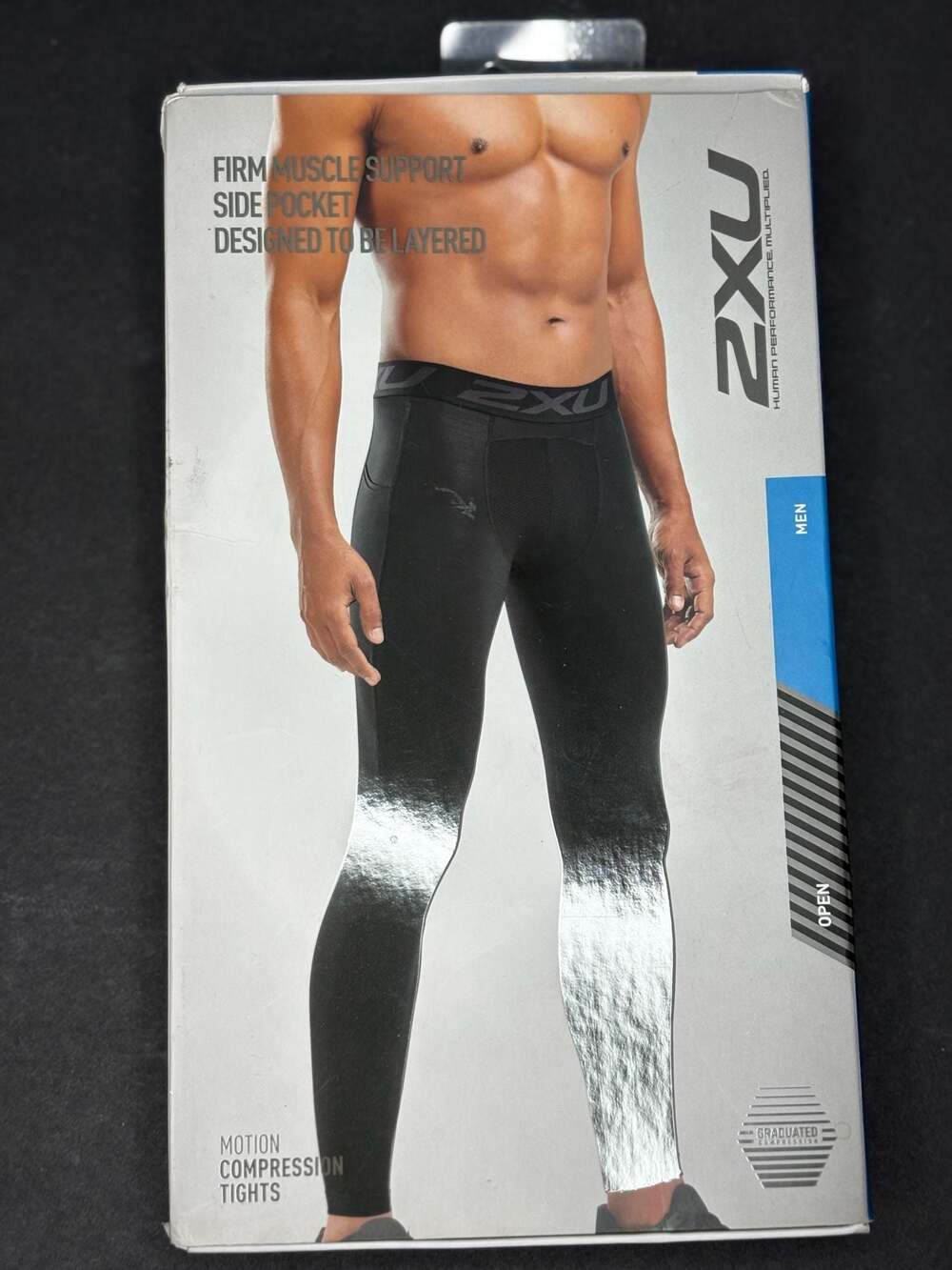 2XU Motion Compression Tights With Side Pocket Style MA6489b